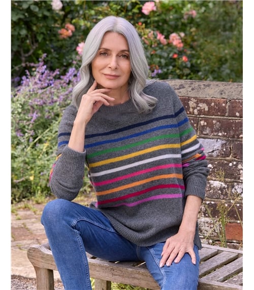 Multi Stripe Lambswool Jumper