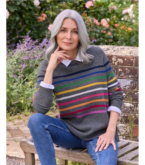Multi Stripe Lambswool Jumper