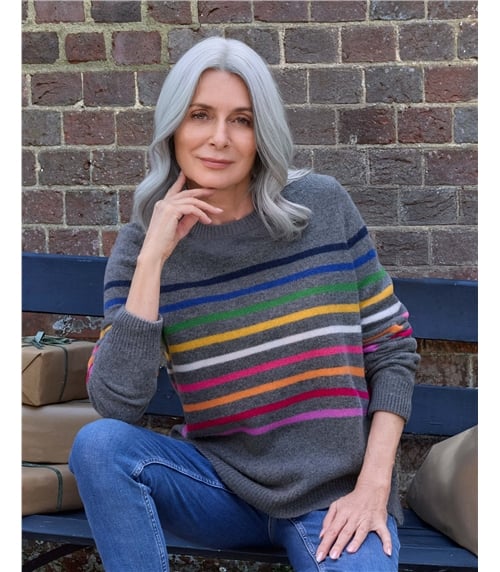 Multi Stripe Lambswool Jumper
