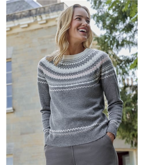 Yoke Fairisle Crew Neck Jumper