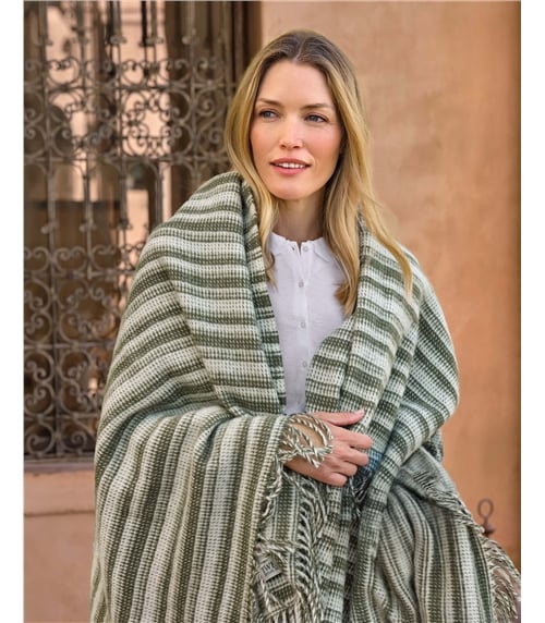 Stripe Pure Wool Throw