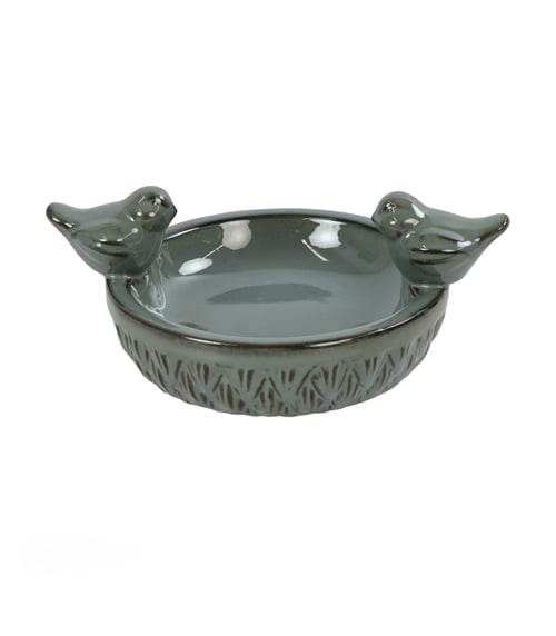 Glazed Ceramic Bird Bath