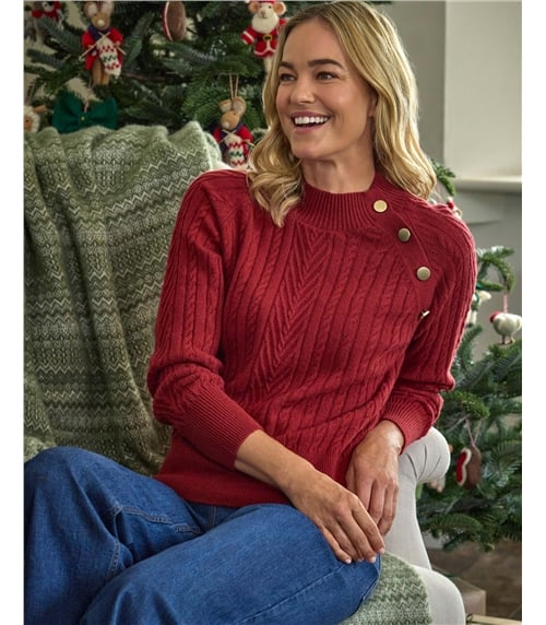 Button Turtle Neck Jumper