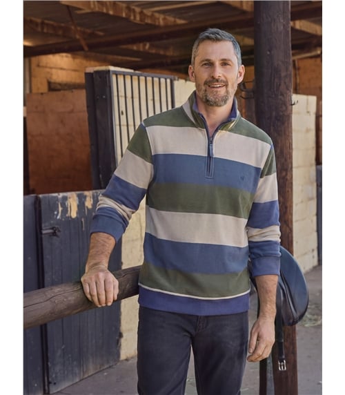 Cotton Half Zip Jumper
