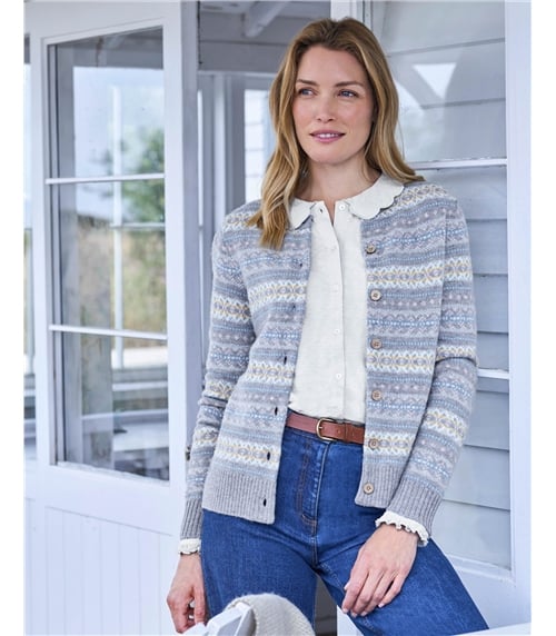 Fairisle Crew Neck Cardi