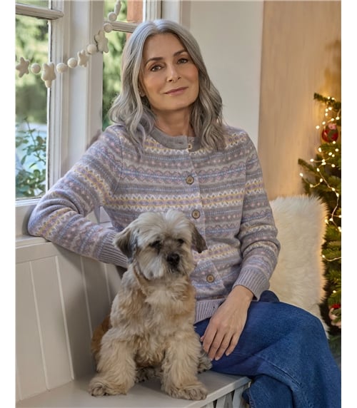 Fairisle Crew Neck Cardi