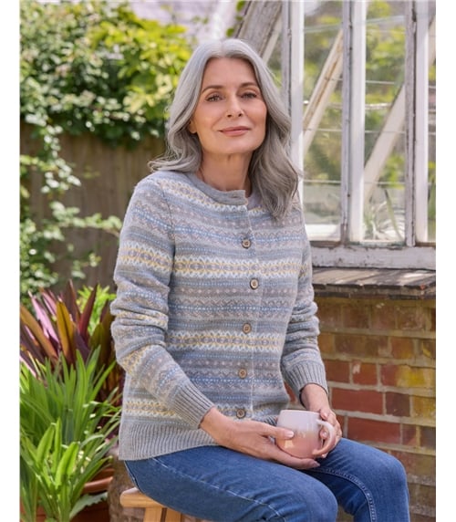 Fairisle Crew Neck Cardi