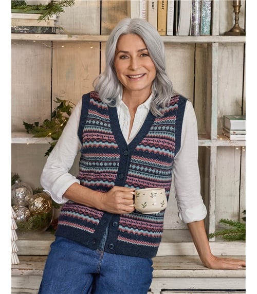 Fairisle Button Waistcoat
