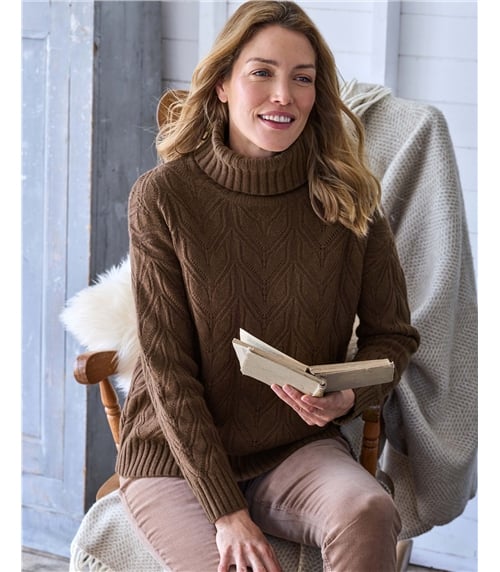Roll Neck Textured Jumper