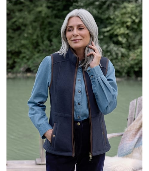 Longline Waisted Fleece Gilet