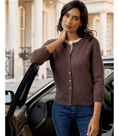 Cashmere Cropped Cardigan