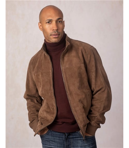 Dalston Suede Bomber Jacket