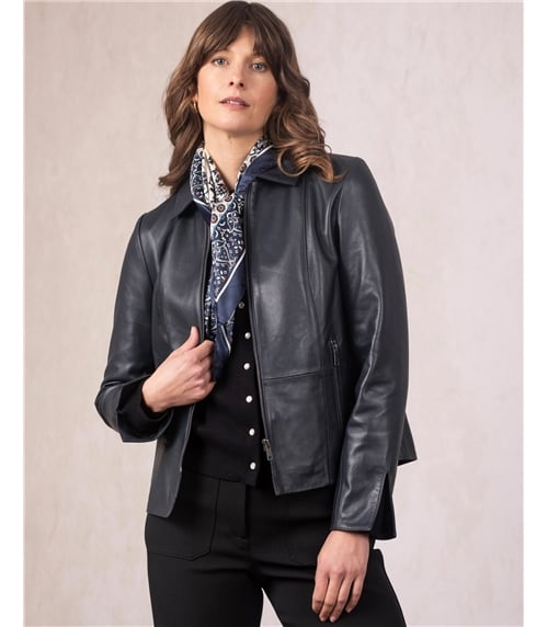 Fairnam Collared Leather Jacket