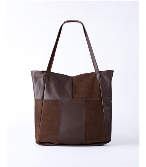 Tarn Hows Leather and Suede Tote Bag