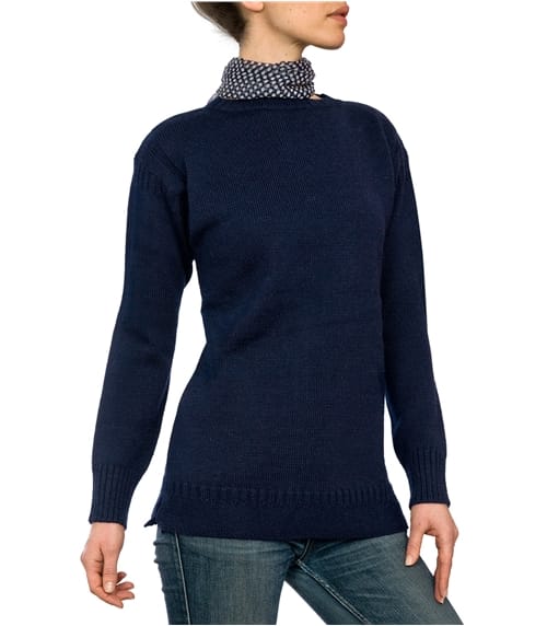 Womens Pure Wool Guernsey Jumper
