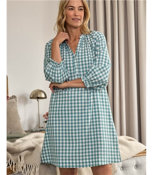 Frill Collar Notch Neck Nightie