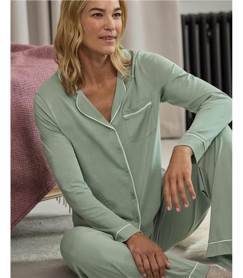 Jersey Organic Cotton Revere Collar PJ Top
