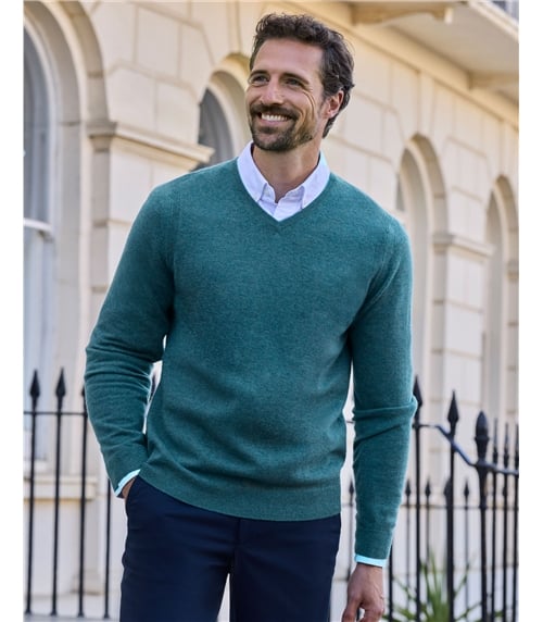 Mens Cashmere V Sweater