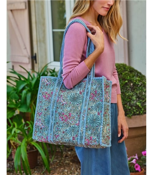 Cotton Quilted Tote Bag