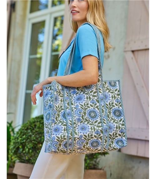 Cotton Quilted Tote Bag