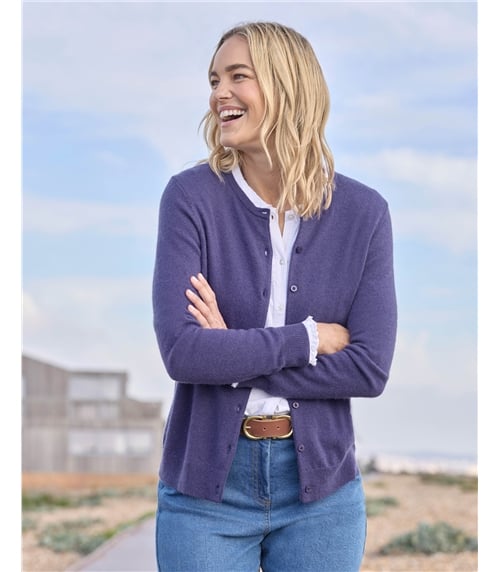 Cashmere Merino Crew Neck Cardigan