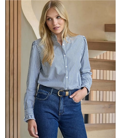Cotton Frill Neck Shirt