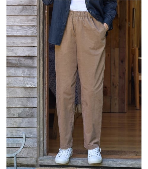 Relaxed Elasticated Waist Cord Trousers