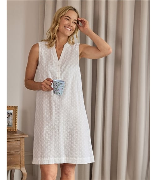 Sleeveless Frill Collar Nightie
