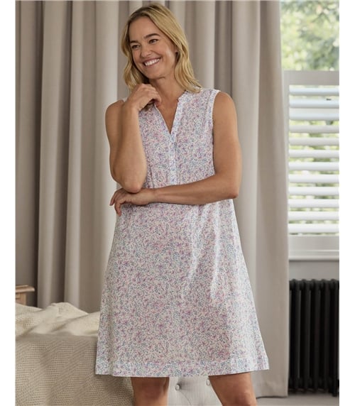 Sleeveless Frill Collar Nightie