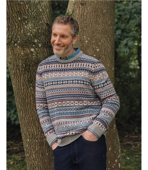 Crew Neck All Over Fairisle Jumper