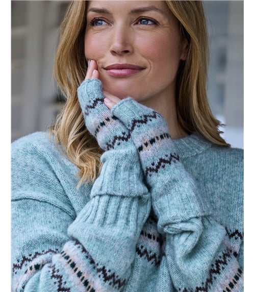 Womens Fairisle Wristwarmers