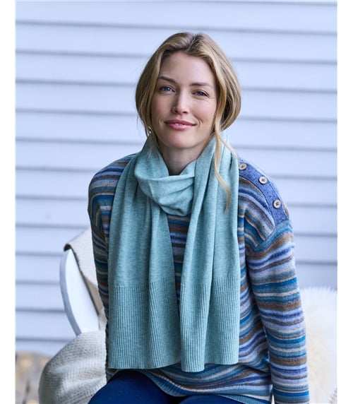 Cashmere Merino Ribbed Scarf