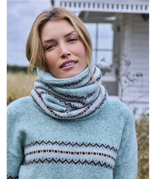 Womens Lambswool Fairisle Snood