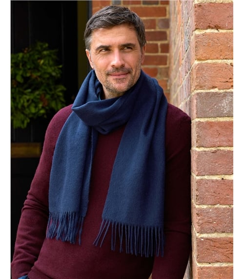 Mens Pure Wool Scarf