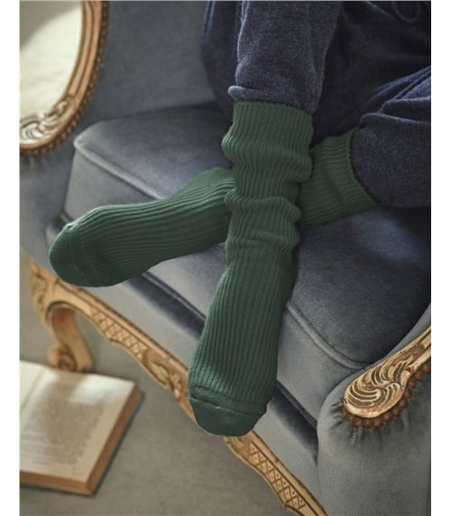 Womens Cashmere Merino Bed Socks