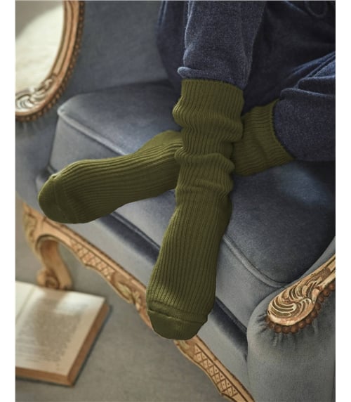 Womens Cashmere Merino Bed Socks
