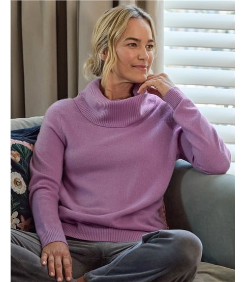 Pure Cashmere Cowl Neck Jumper