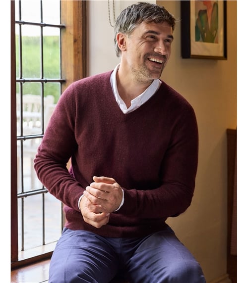 Pure Cashmere V Neck Jumper