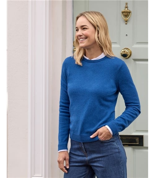 Cashmere and Merino Crew Neck Knitted Jumper
