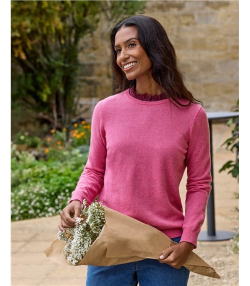 Cashmere and Merino Crew Neck Knitted Jumper