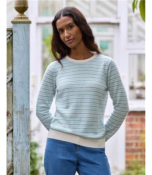 Cashmere and Merino Crew Neck Knitted Jumper