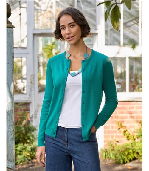 Cashmere Merino Crew Neck Cardigan