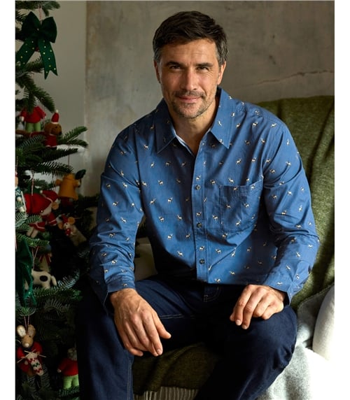 Mens Printed Long Sleeve Shirt