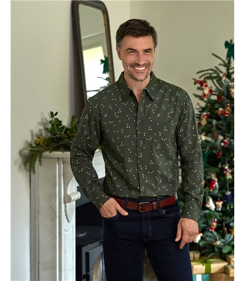 Mens Printed Long Sleeve Shirt