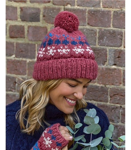 Womens Fairisle Textured Hat