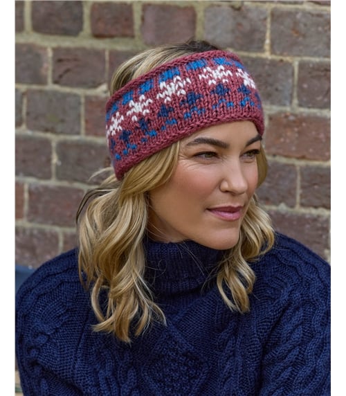 Womens Textured Fairisle Headband