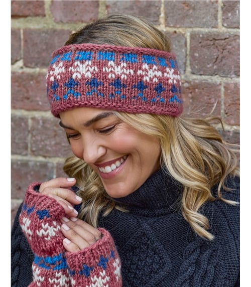 Womens Textured Fairisle Headband