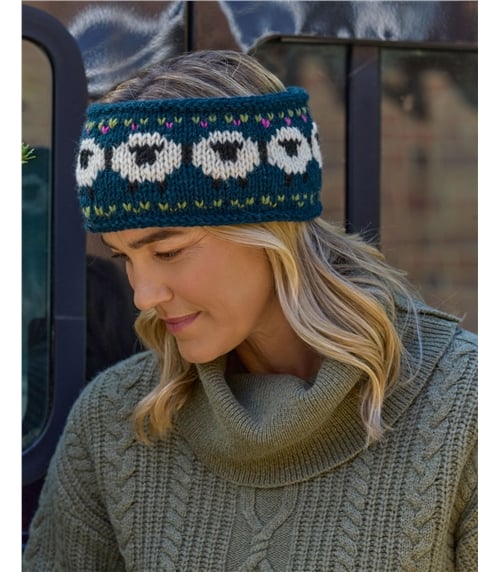 Womens Knitted Sheep Headband
