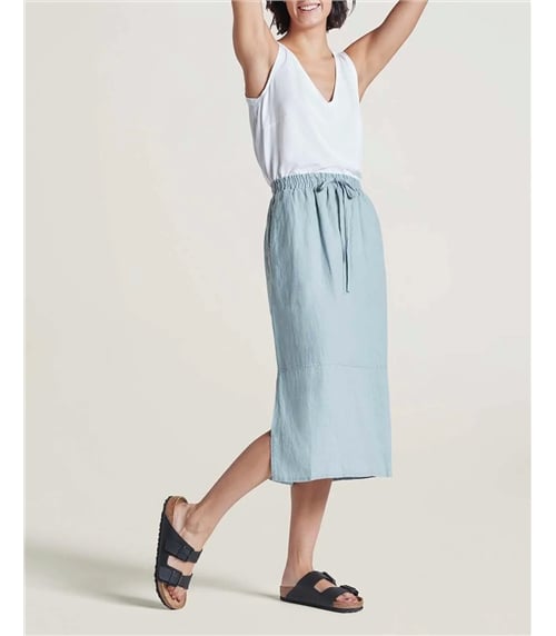Hadley Hemp Tie Front Midi Skirt