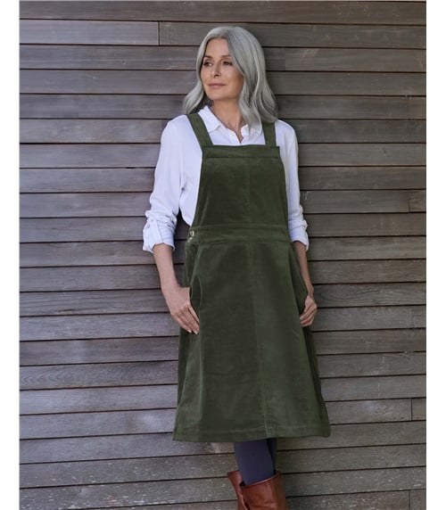 Cord Pinafore Dress